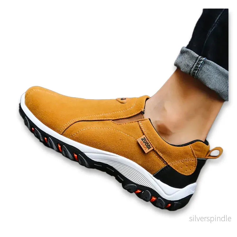 Mäns Slip-On Skor | Andningsbara Material med Anti-Slip Sula | Bekväm Design för Dagligt Bruk Mäns Slip-On Skor | Andningsbara Material med Anti-Slip Sula | Bekväm Design för Dagligt Bruk
