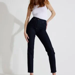 HIGHWAIST DENIM JEANS – Mörkblå