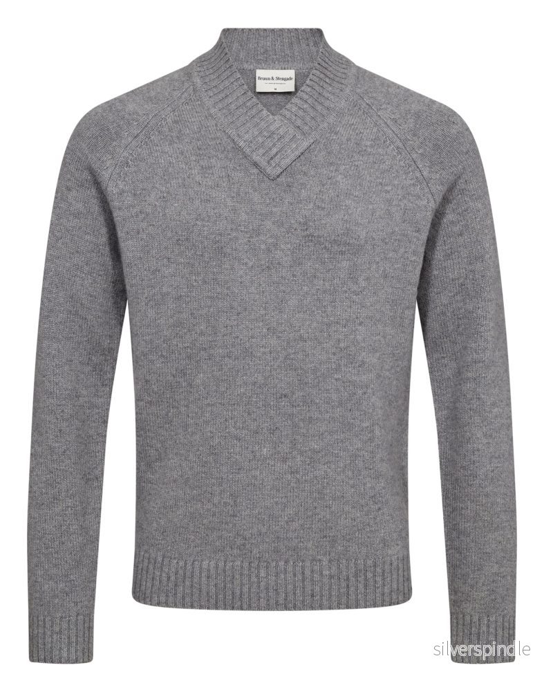 BS Douglas Regular Fit Stickat - Grey