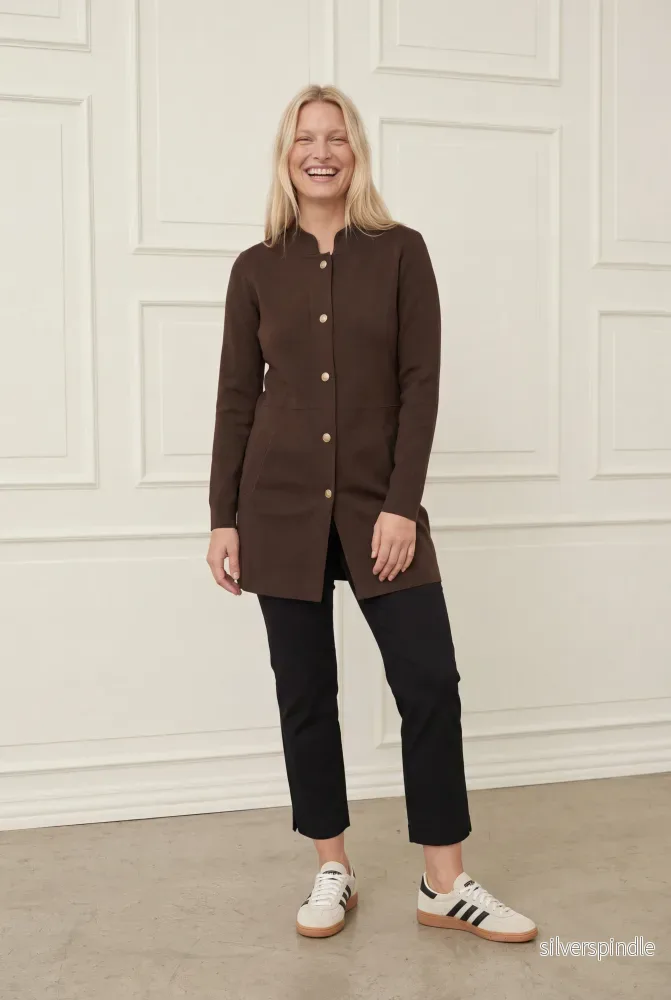 Jena Button Cardigan - Dark brown - Bild 2