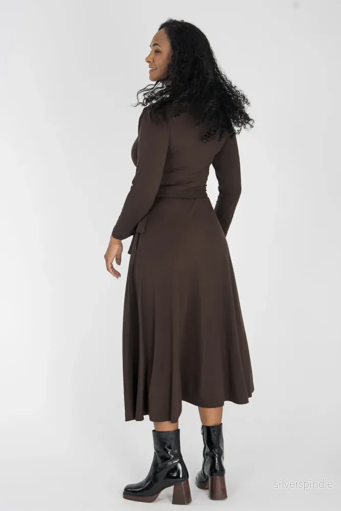 Ready to go midi jersey dress - Chocolate Brown - Bild 3