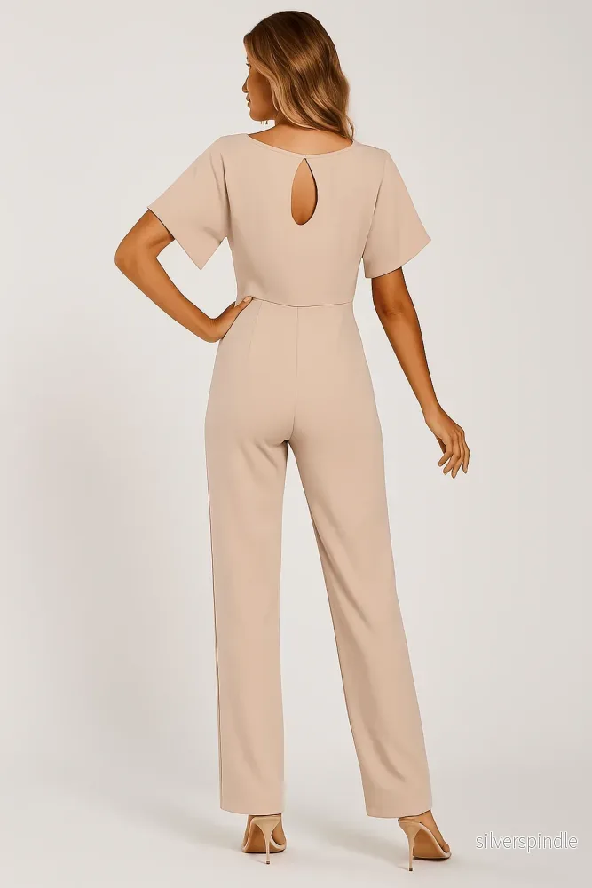Elegant Jumpsuit För Kvinnor Med Justerbar Midja | Mångsidig Outfit För Stilfulla Tillfällen - Bild 2