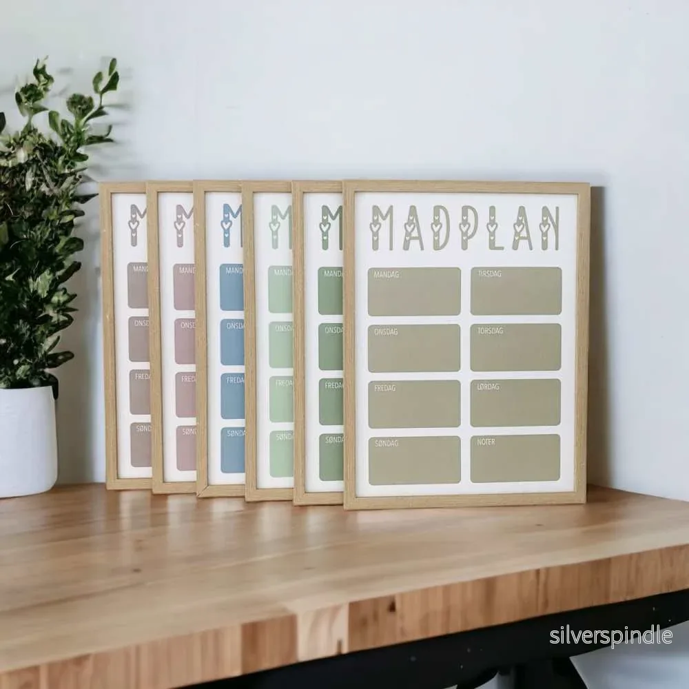 Måltidsplan med veckodagar