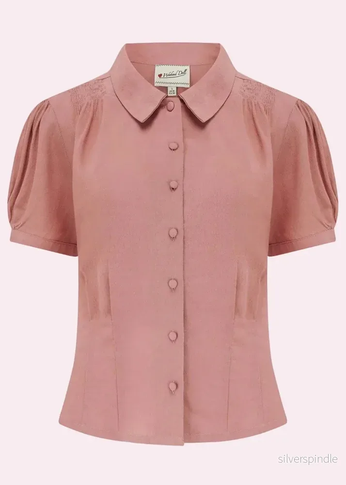 Bette kortärmad skjorta – rose Bette kortärmad skjorta – rose
