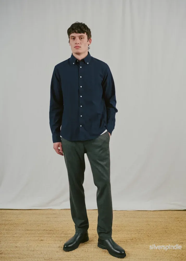 BS Akihito Casual Modern Fit Skjorta – Navy BS Akihito Casual Modern Fit Skjorta – Navy