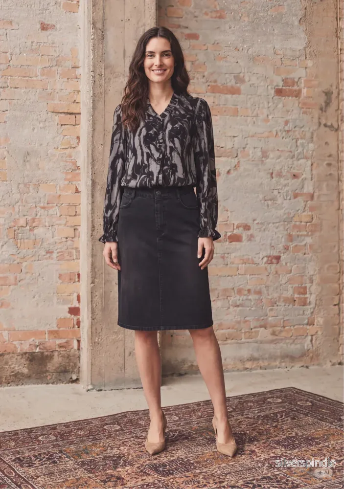 Annica Flounce Blouse - Greyish - Bild 3