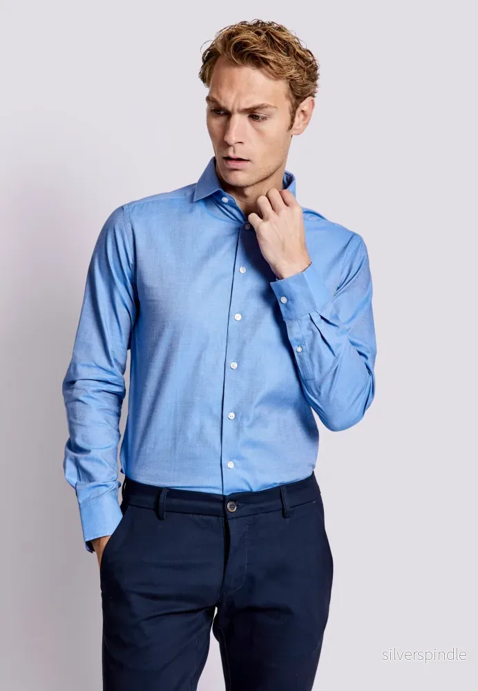 BS Bennet Slim Fit Skjorta - Blue - Bild 3