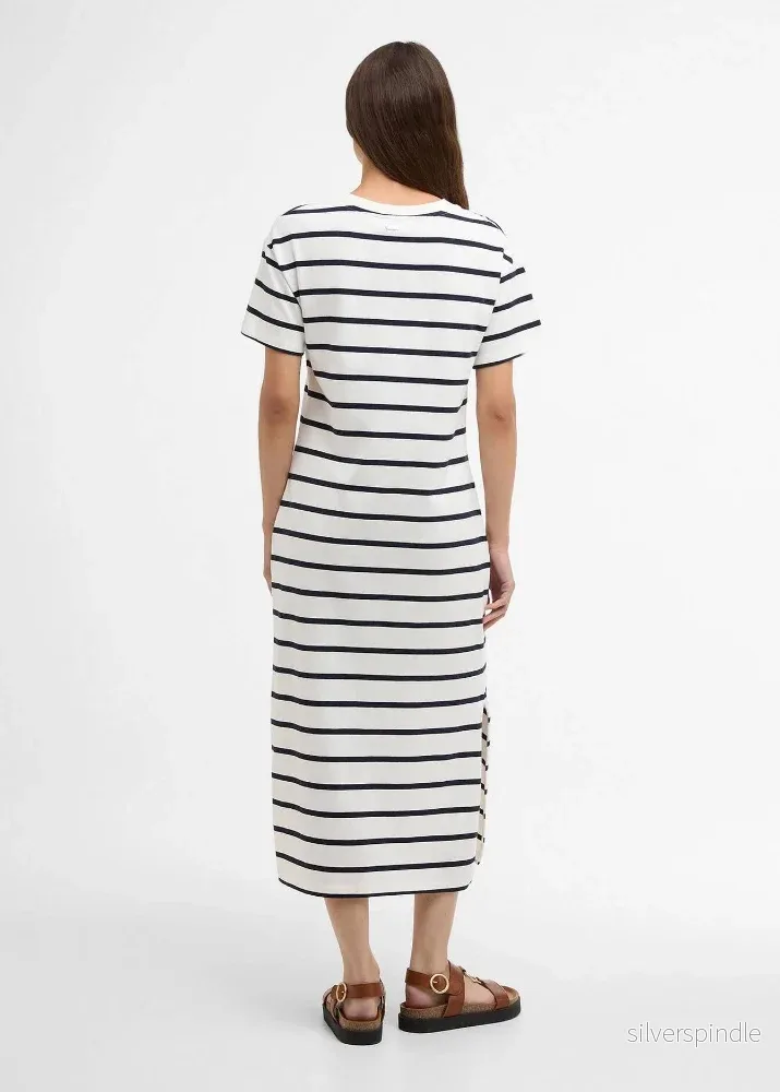 Barbour Selena Midi Dress Cloud/Navy Stripe - Bild 3