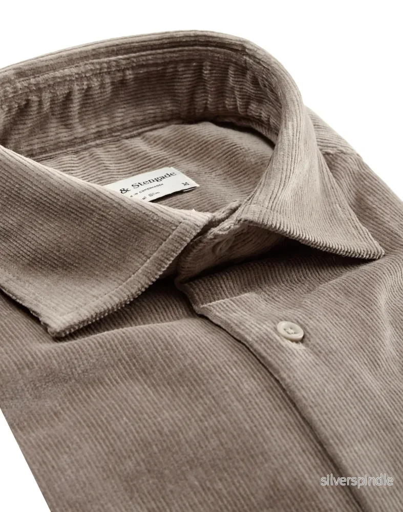 BS Kongsberg casual slim fit Skjorta - Mud - Bild 2
