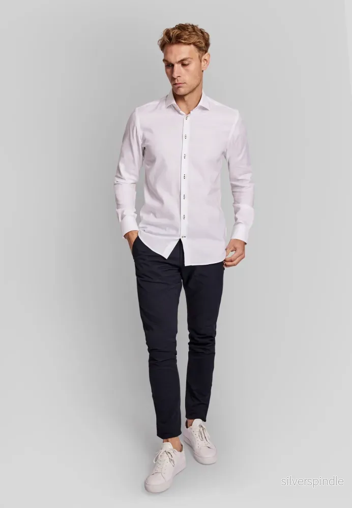 BS Tung slim fit skjorta - White - Bild 2