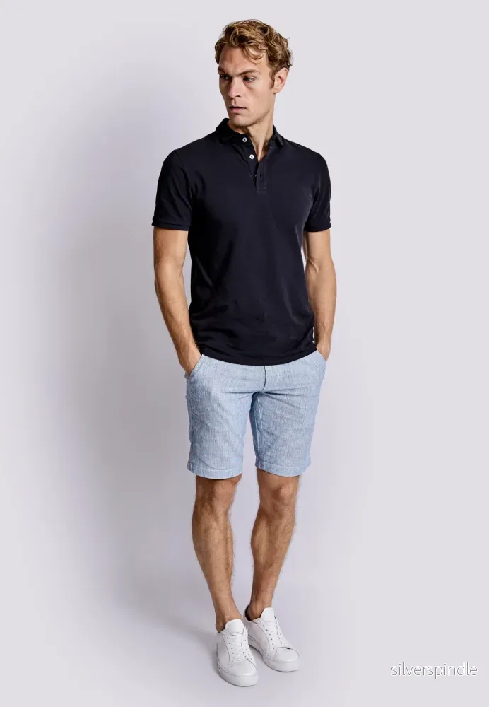 BS Isai Regular Fit Shorts - Navy/White - Bild 3