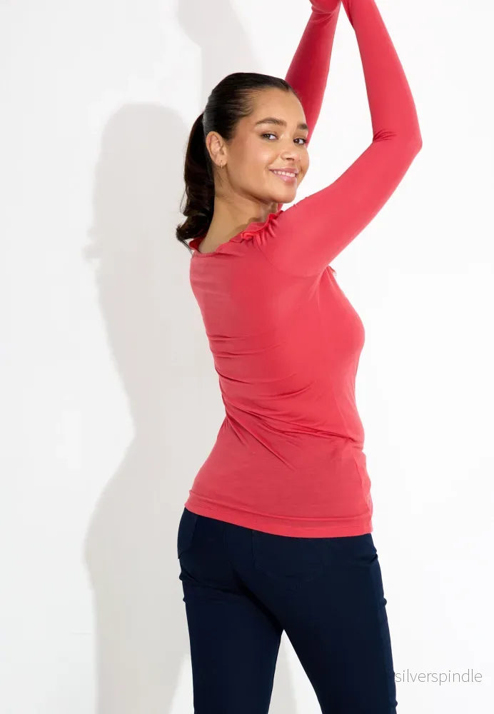 JERSEY TENCEL T-SHIRT 03750 - Röd - Bild 3