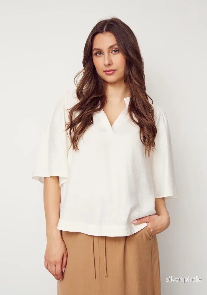 Ane s/s Blouse - Broken White - Bild 2