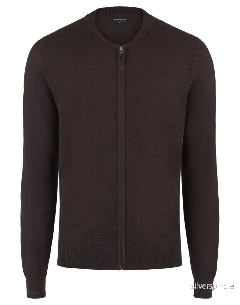 BS Carlos Regular Fit Stickad tröja – Dark Brown