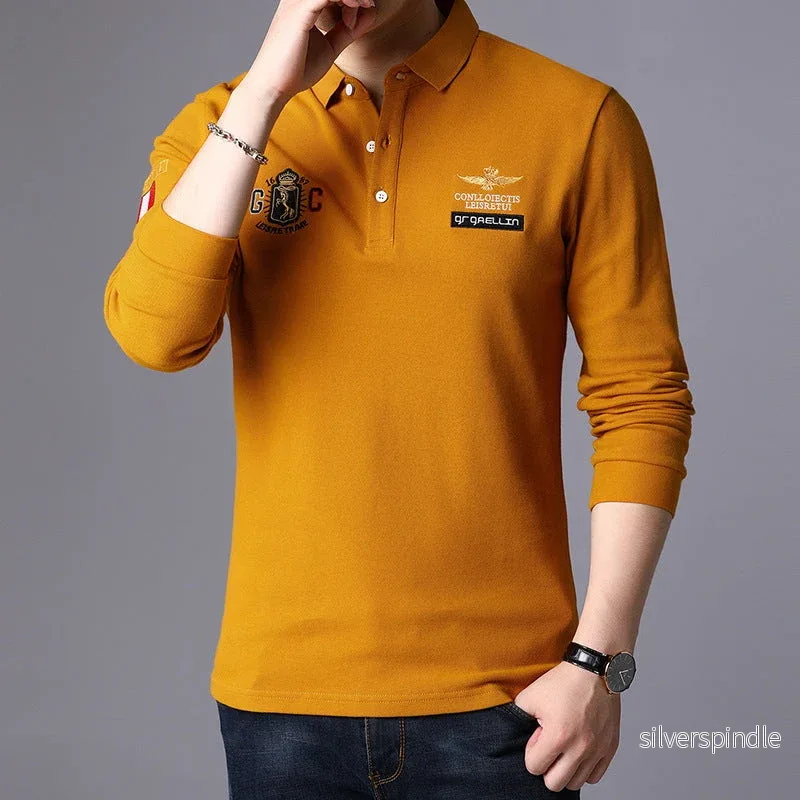 Oliver | Slim Fit Långärmad T-shirt Herr med Slagkrage - Bild 2