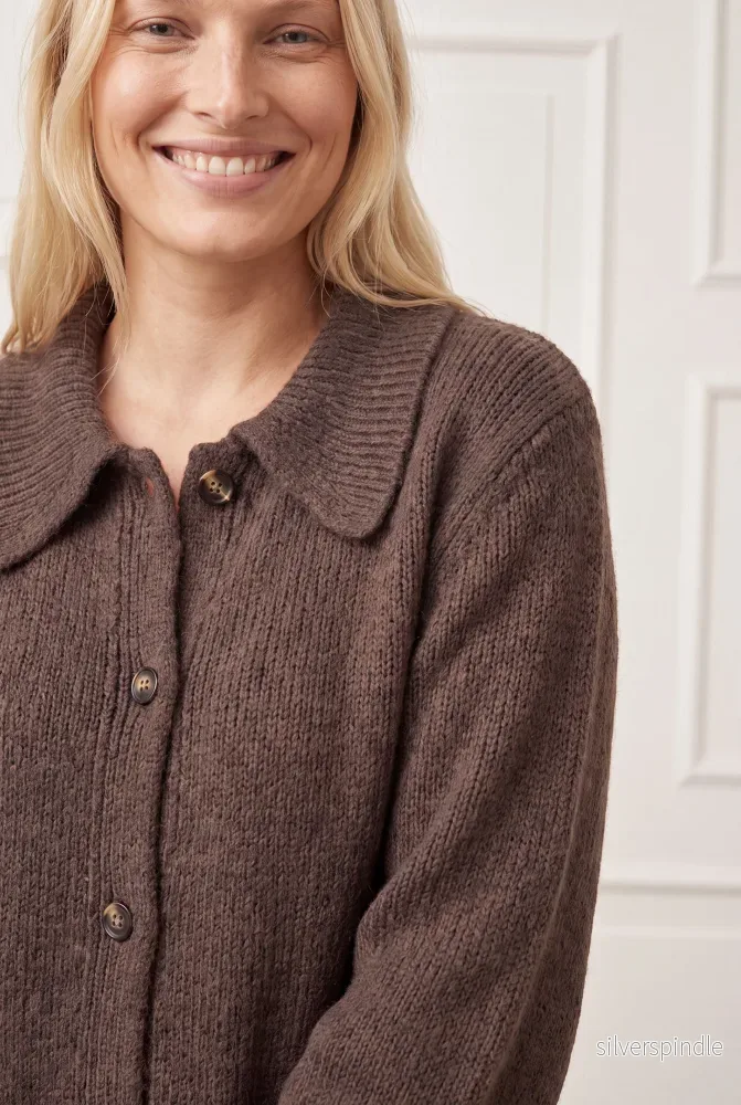 Joa Long Cardigan - Dark brown - Bild 2