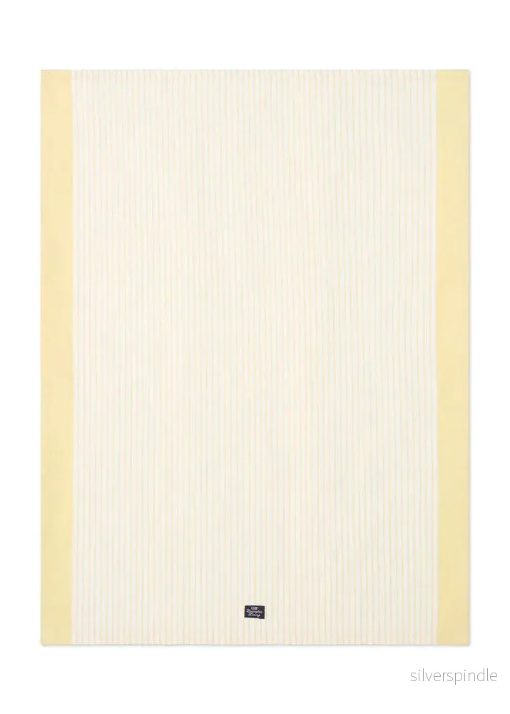Lexington Striped Linen/Cotton Kitchen Towel YE/W - Bild 2