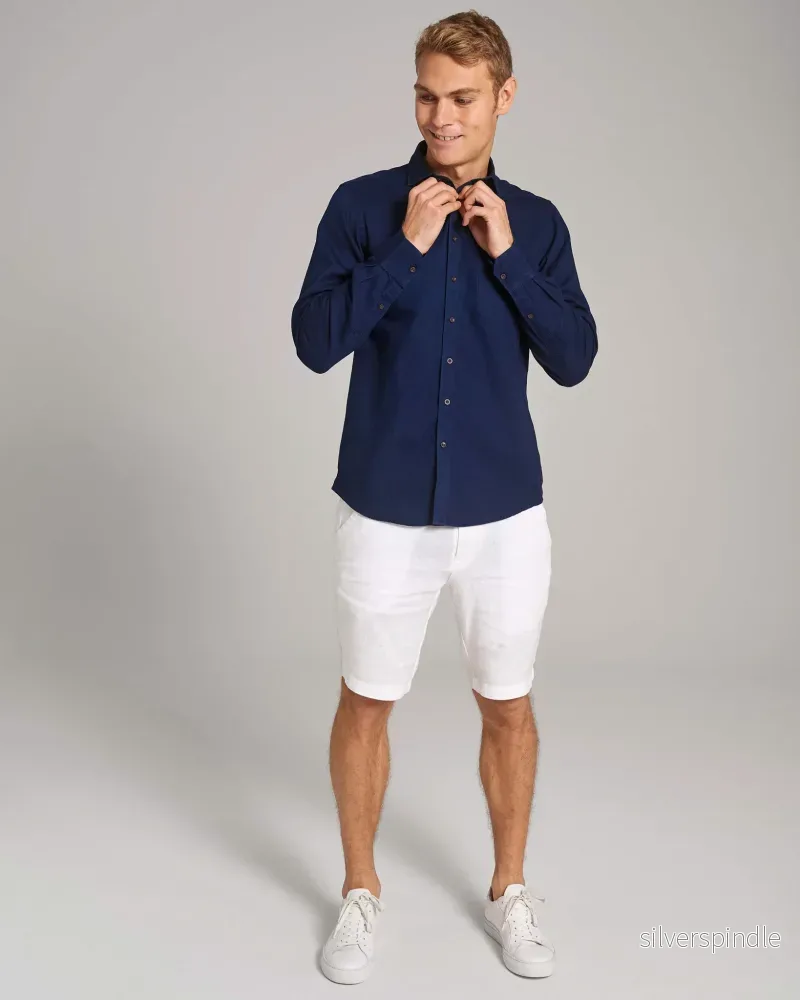 BS Lando Casual Modern Fit Skjorta - Dark indigo - Bild 3