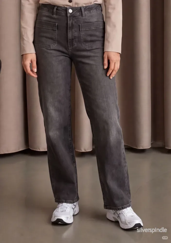 Bologna Wide Jeans – Washed Grey Bologna Wide Jeans – Washed Grey