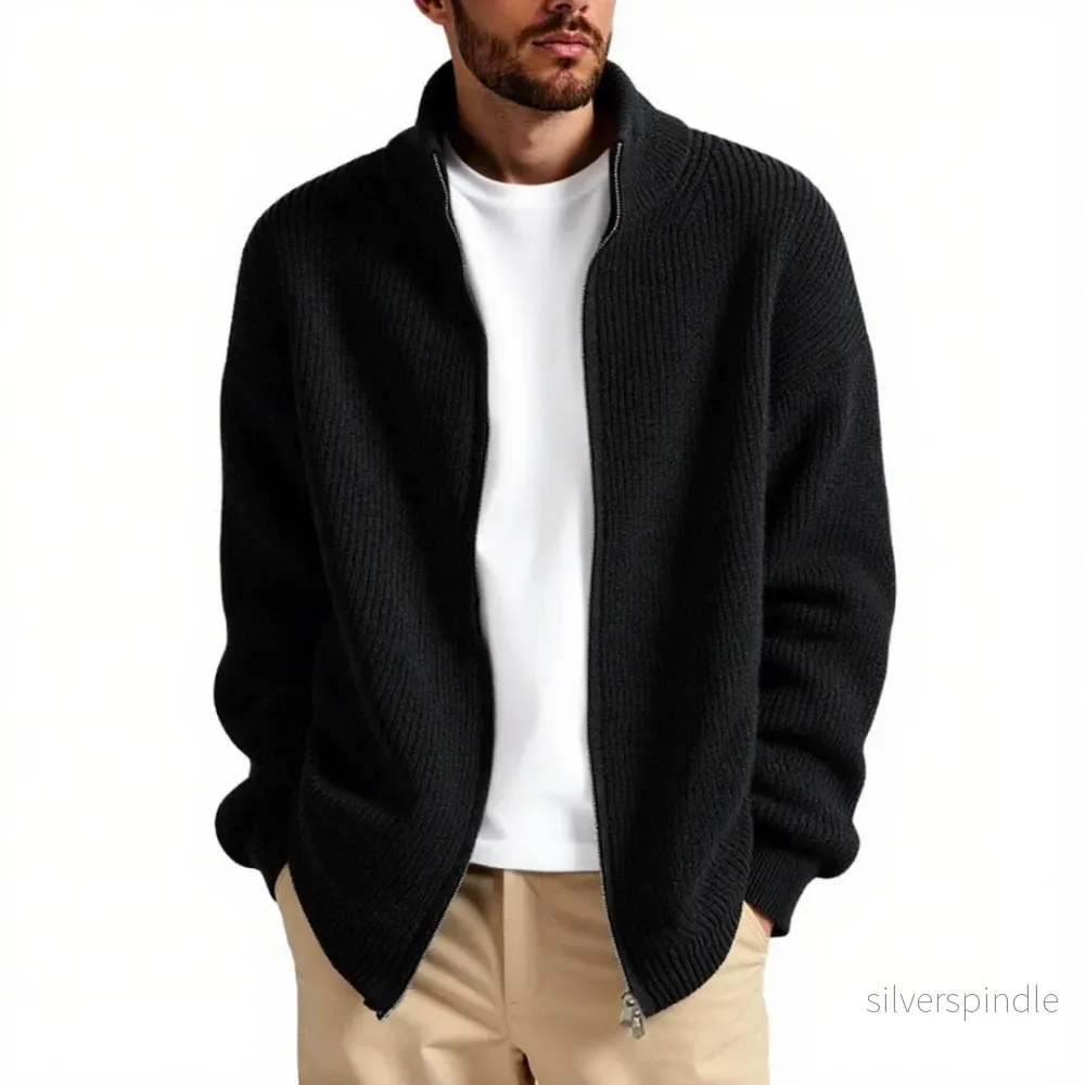 Ethan | Avslappnad Cardigan med Öppen Front - Bild 2