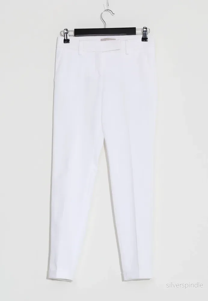 COTTON STRETCH TROUSERS - Vit