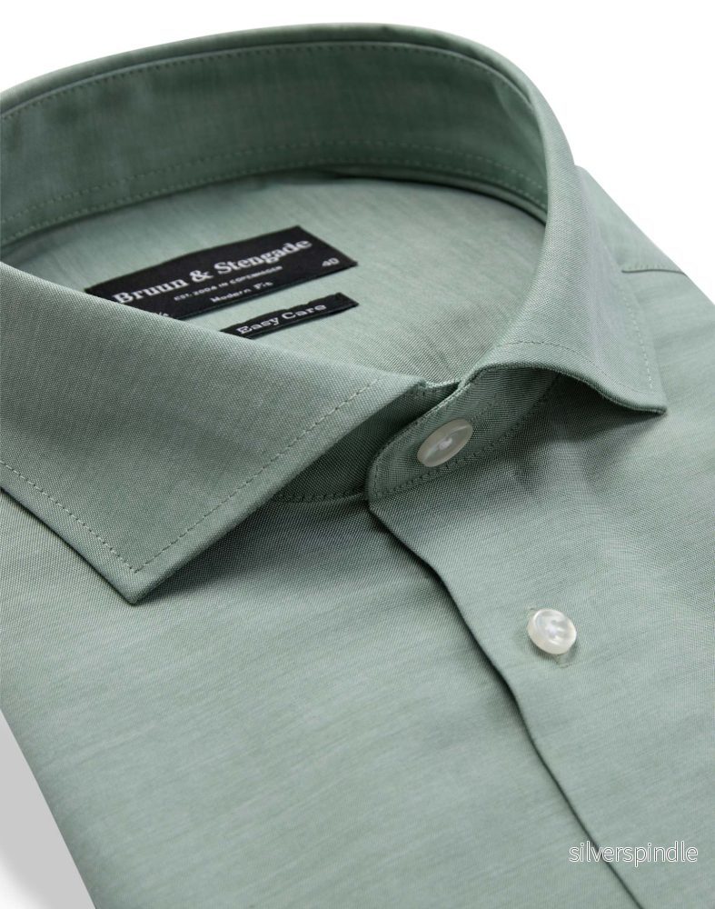 BS Striek Modern Fit Skjorta - Green - Bild 2