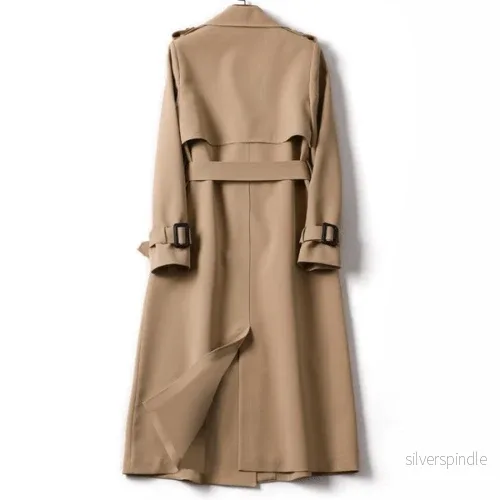 Elegant Svart Trenchcoat för Kvinnor med Justerbart Bälte | Tidlös Design för Raffinerad Stil - Bild 3