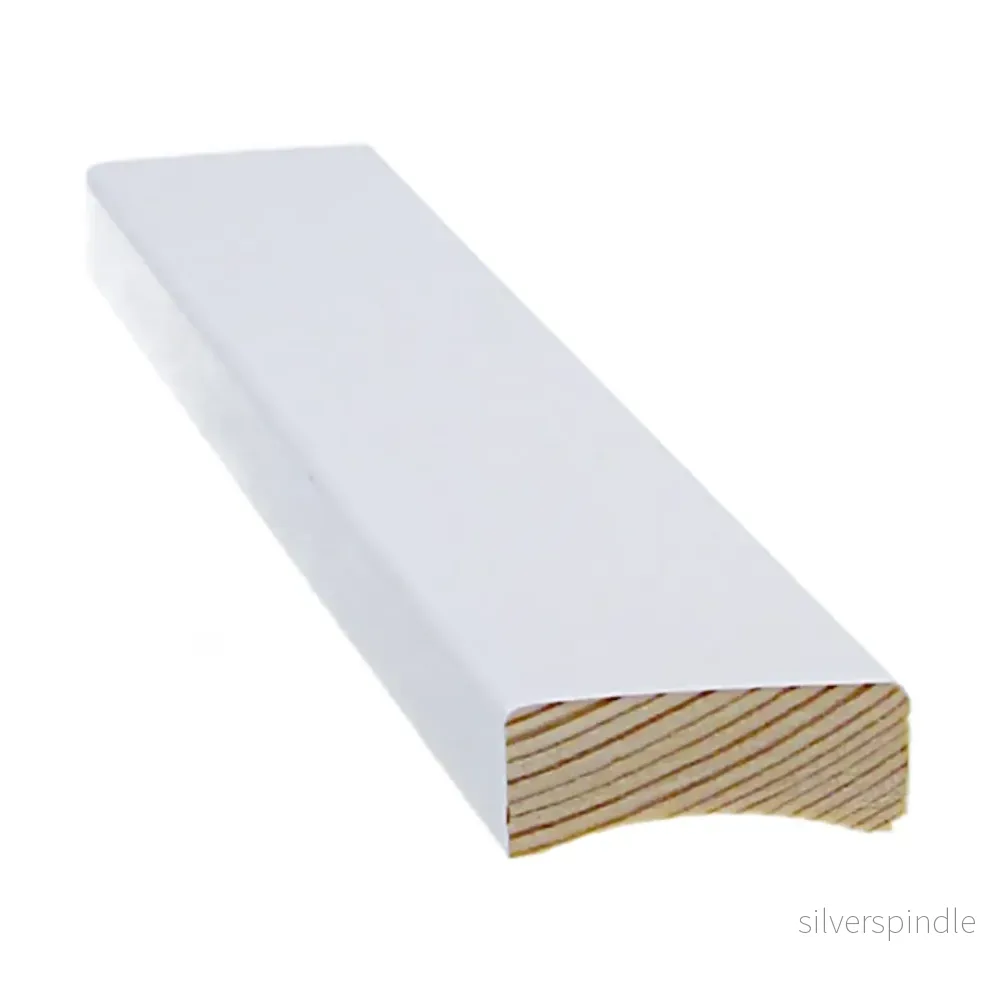 Täcklist 12x32, Furu, Vit
