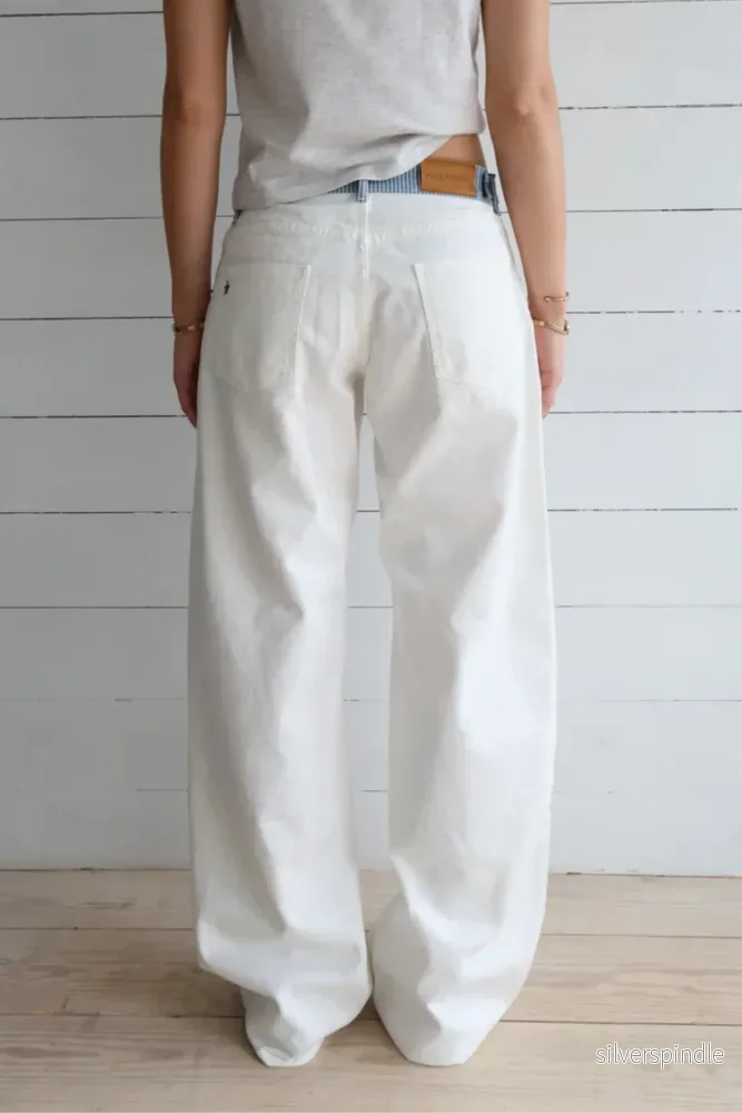 Sophie | Avslappnade Medelhöga Jeans med Randig Design - Bild 3