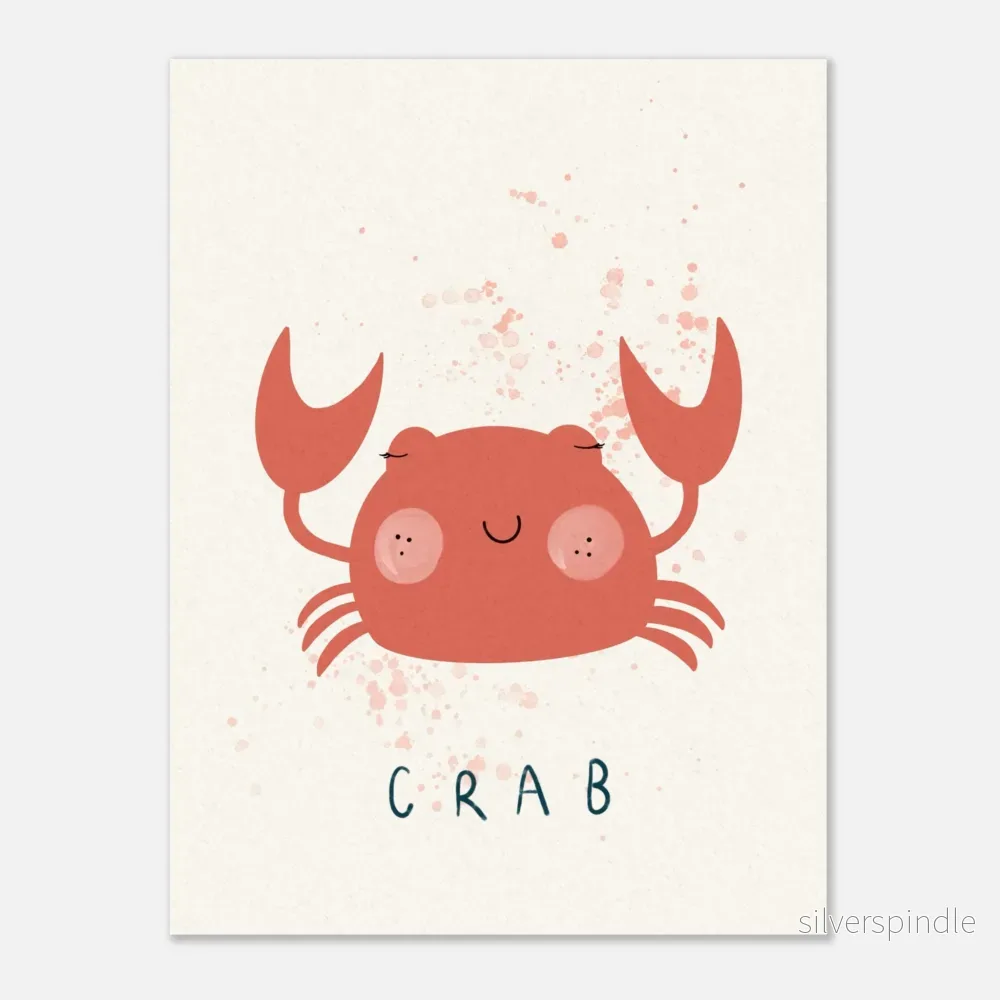 Krabbposter för Barnrum - Söt Havstema - Bild 2