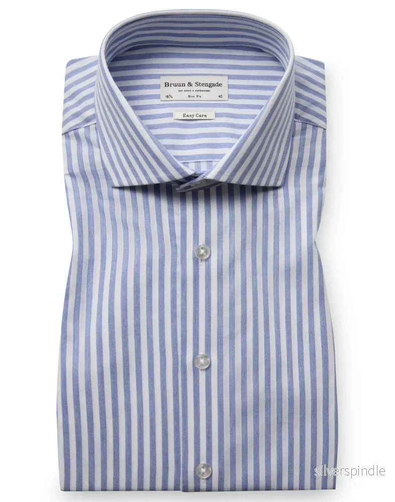 BS Griffin Slim Fit Skjorta – Light Blue/White BS Griffin Slim Fit Skjorta – Light Blue/White