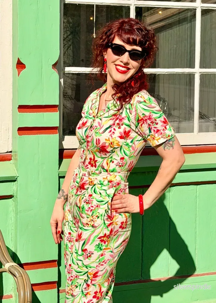 Maxine jumpsuit med korta ärmar - multi floral - Bild 3