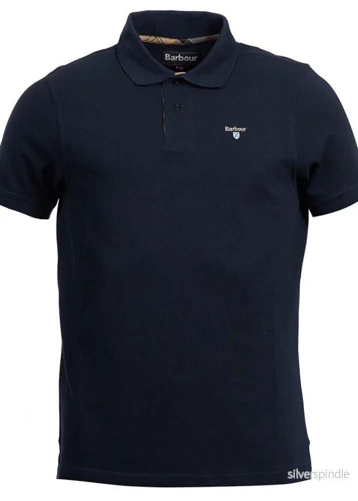 Barbour Tartan Pique Polo Navy - Bild 2