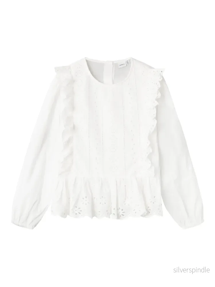 Spets och volang Blus Spets och volang Blus