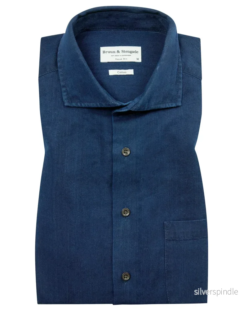 BS Norris Casual Slim Fit Skjorta - Dark indigo