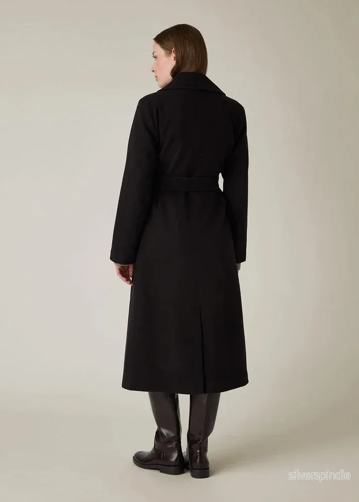 Lexington Woool Blend Belted Coat Dark Brown - Bild 3