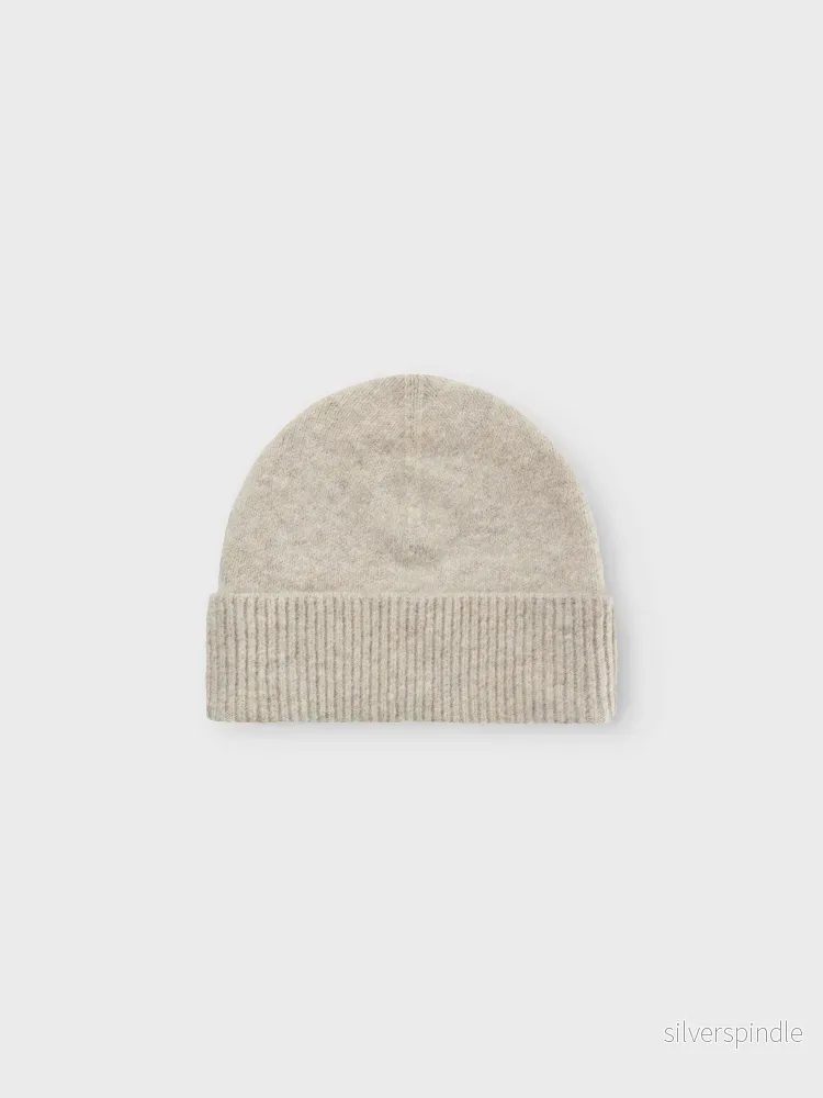 Stickad Beige Mössa - Bild 3