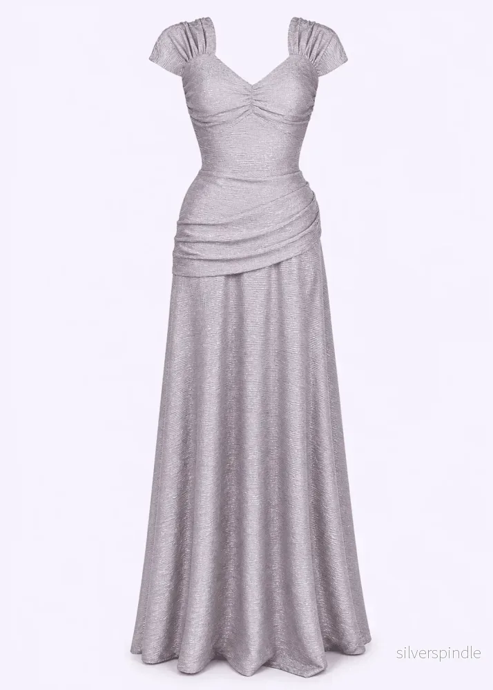 1940-talsinspirerad aftonklänning - silver