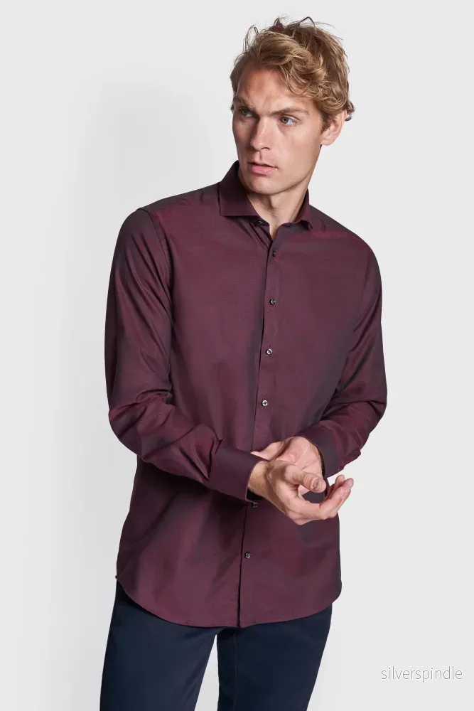 BS Fellaini Modern Fit Skjorta – Bordeaux