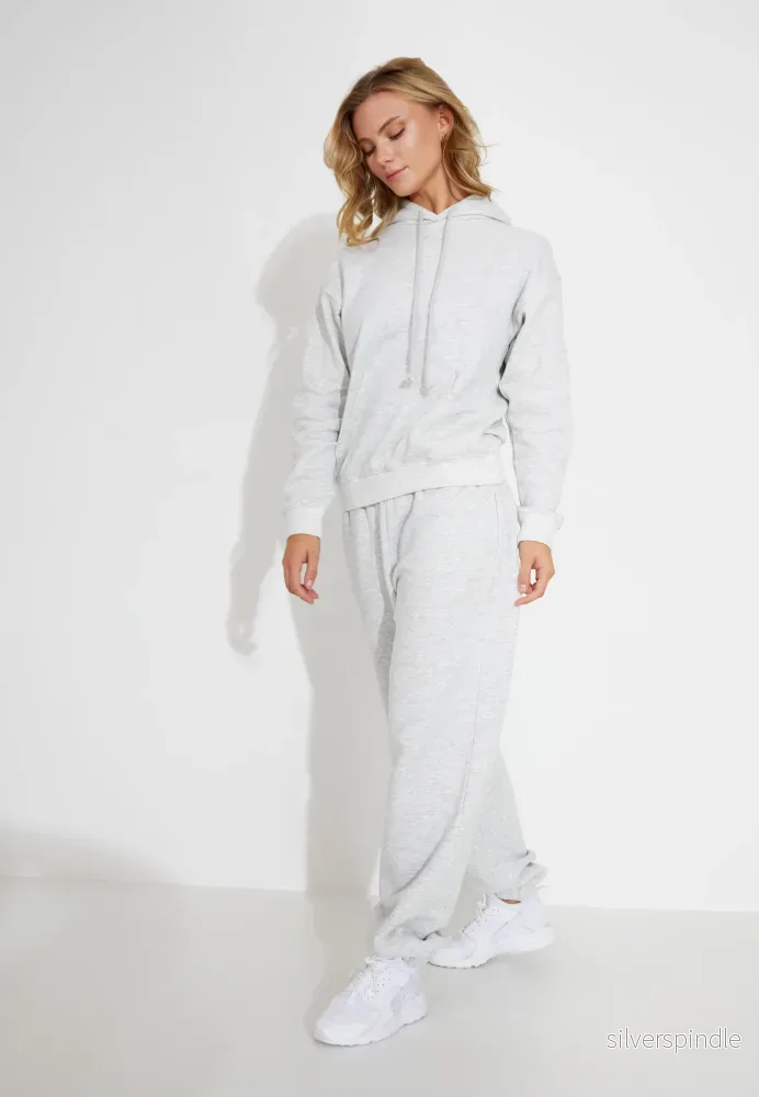 HOODIE - Light grey melange - Bild 3