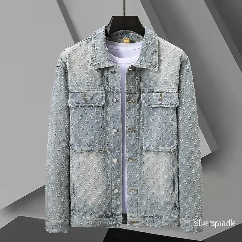 Ethan | Elegant Jacquard Jeansjacka För Herr Ethan | Elegant Jacquard Jeansjacka För Herr