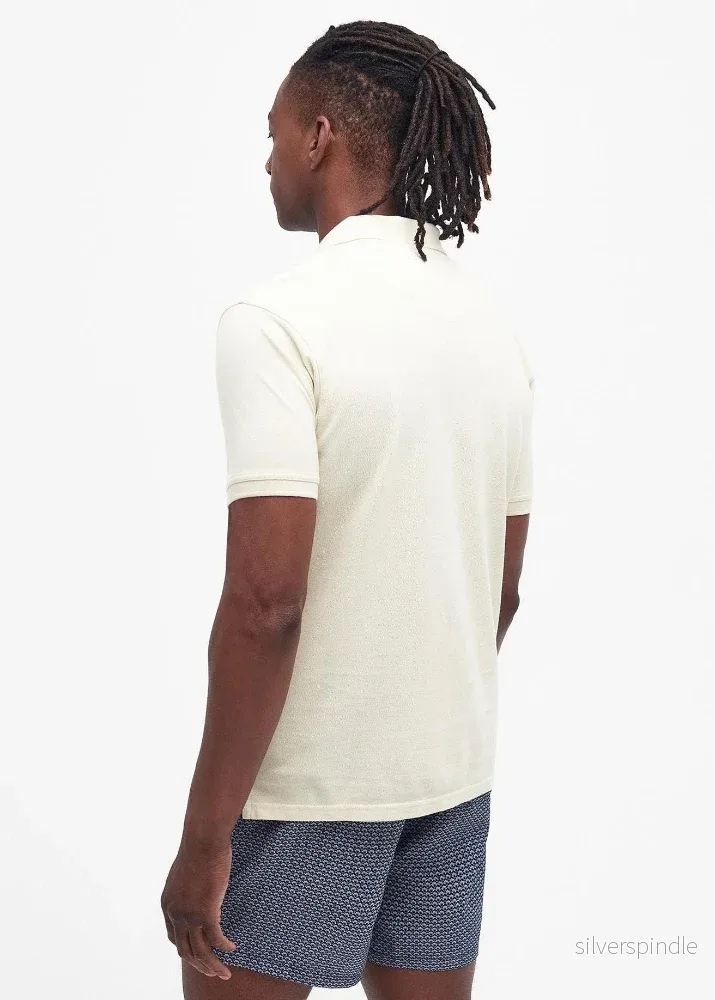 Barbour Washed-Out Sports Polo Shirt Putty - Bild 2