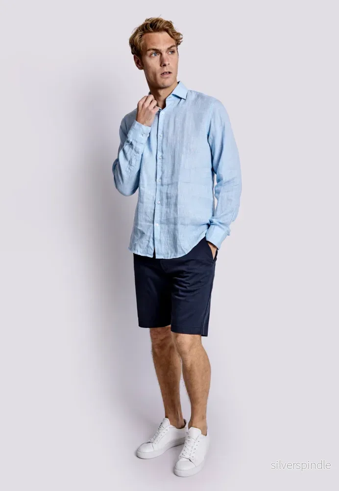 BS Madrid Casual Slim Fit Skjorta - Light Blue - Bild 2