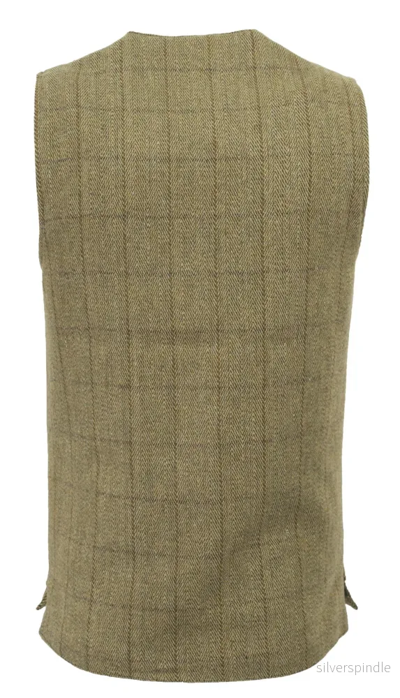 Walker & Hawkes Windsor - jaktväst tweedväst Light Sage - Bild 3
