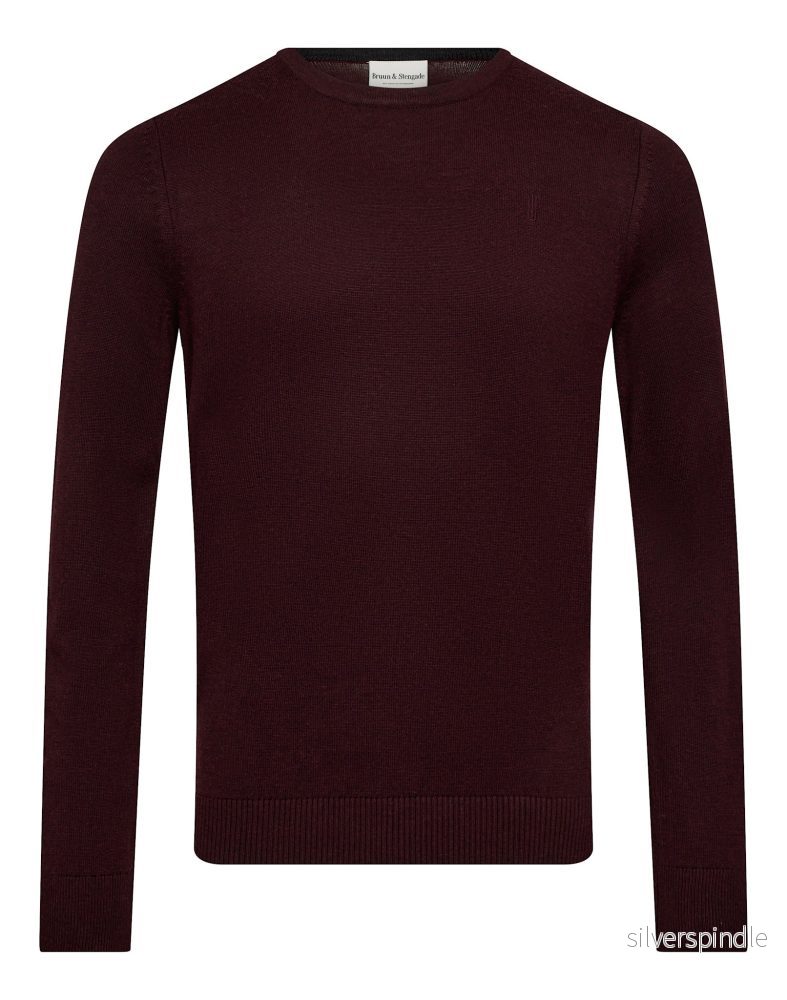 BS Jupiter Regular Fit Stickat - Bordeaux