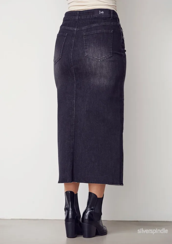 Como Denim Skirt - Washed Black - Bild 3