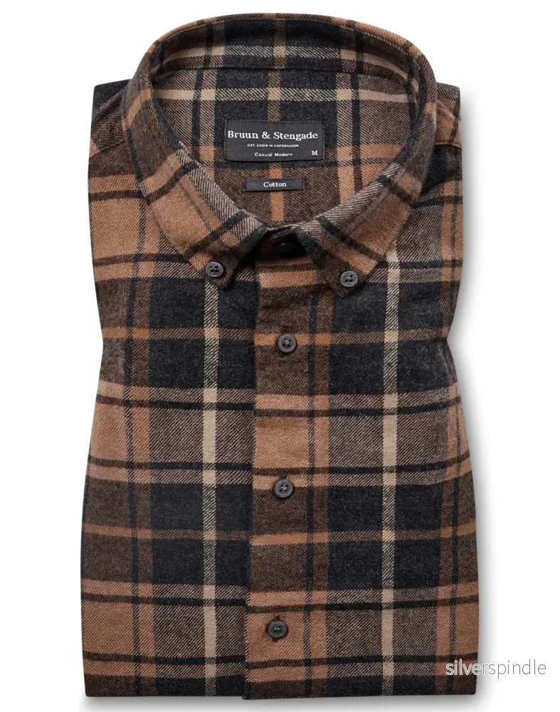 BS Sarazen Casual Modern Fit Skjorta – Brown BS Sarazen Casual Modern Fit Skjorta – Brown