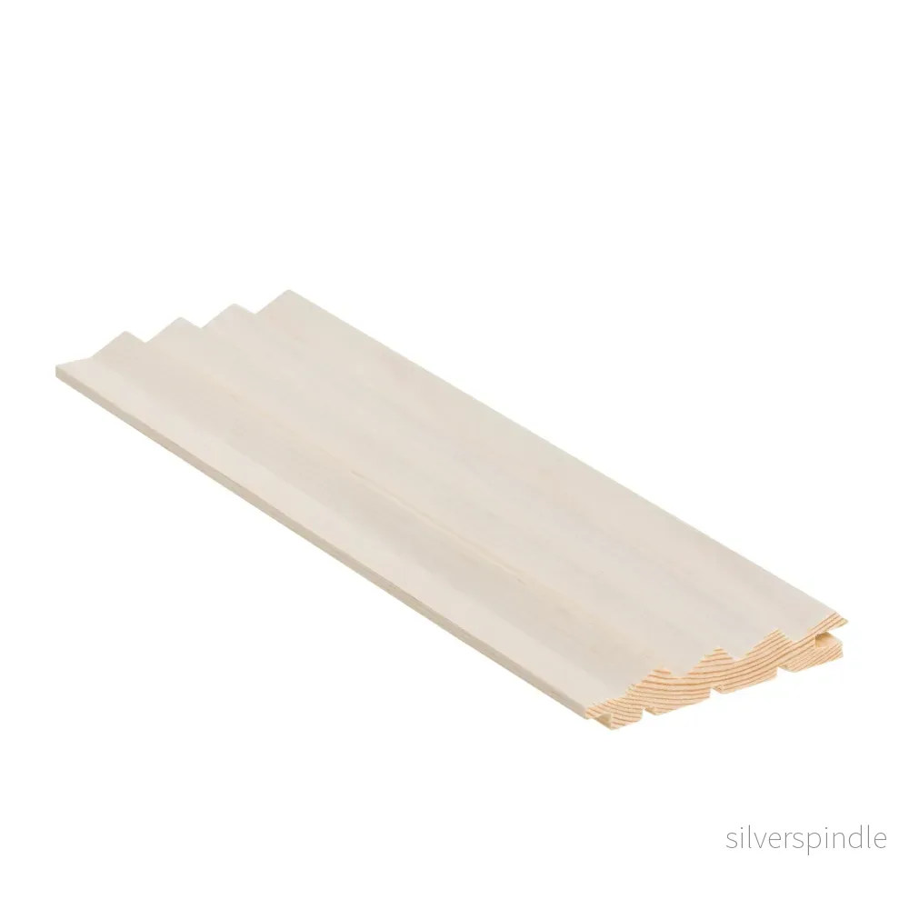 Dune-Panel 15x90, Furu, Vitlackad