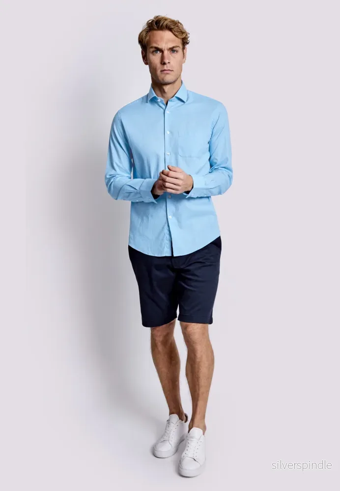 BS Ferrol Casual Slim Fit Skjorta - Light Blue - Bild 3
