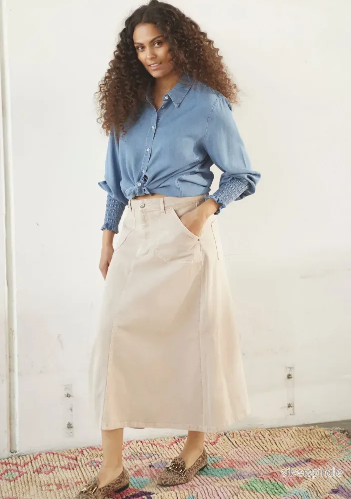 Como Twill Skirt - Dark Sand